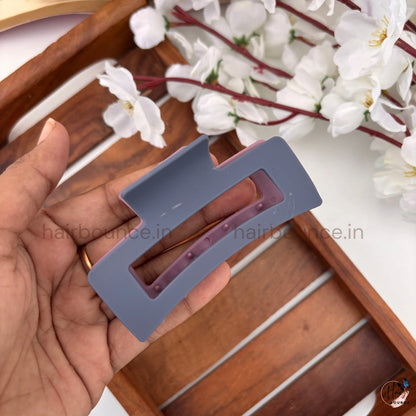 Dual Colour Rectangle Hair Claw - Large