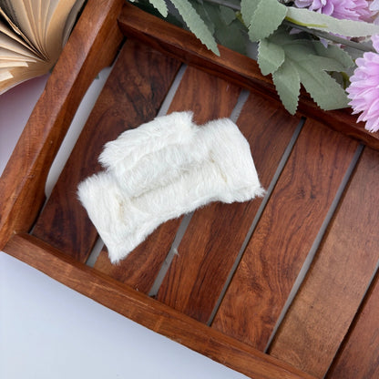 Rectangle Fur Hair Claw - Large