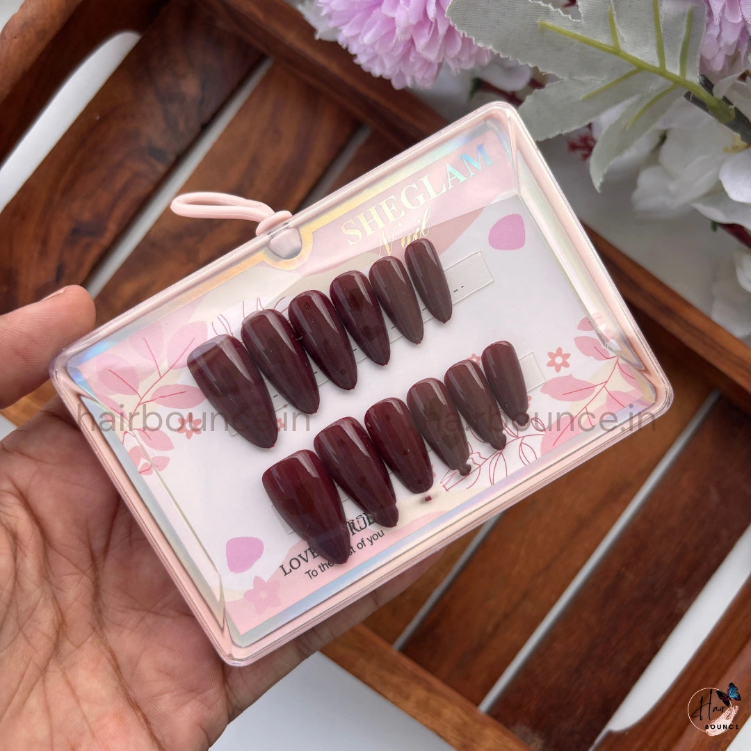 Sweetheart Press-On Nail Set – Reusable Fake Nails (12 Colours)