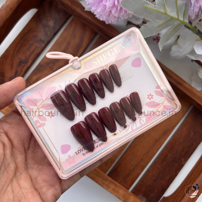Sweetheart Press-On Nail Set – Reusable Fake Nails (12 Colours)