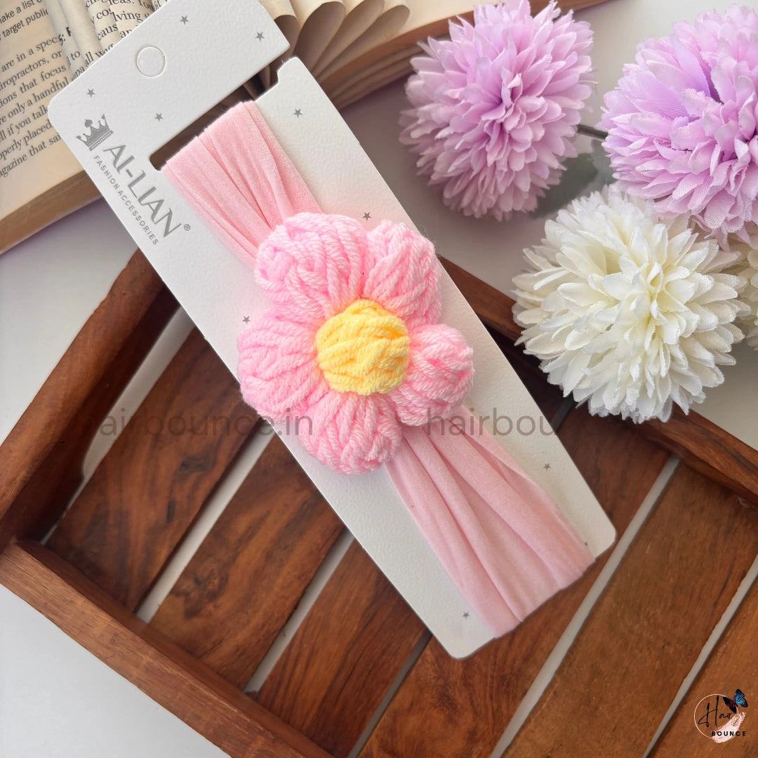 Soft Knit Daisy Baby Headband