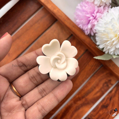Dual Colour Rose Bloom Hair Claw - Small