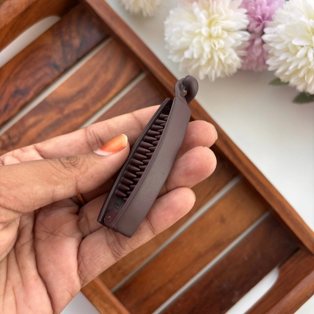 Matte Finish Classic Banana Hair Clip - Medium