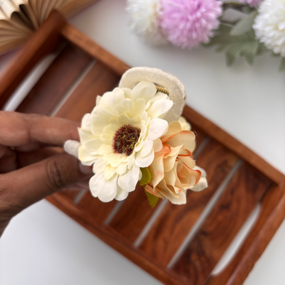 Velvet Bloom Flower Hair Claw - Medium