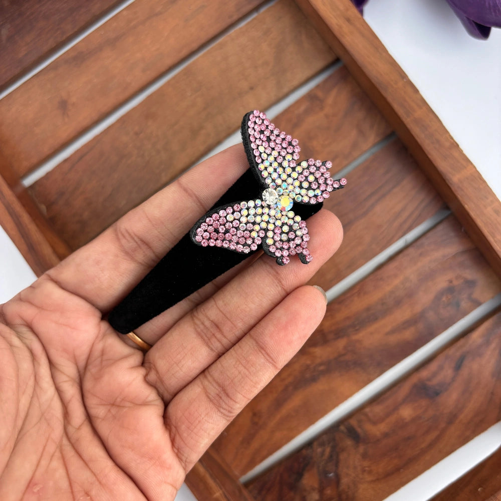 Stoned Butterfly Tic Tac Hair Clip