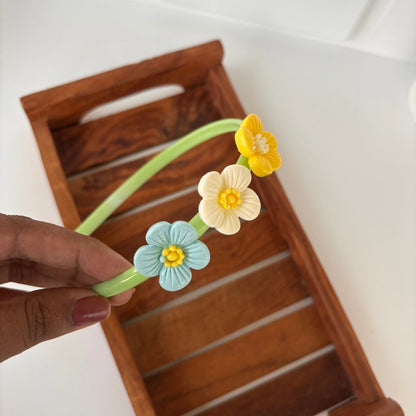 Dual Bloom Flower Headband