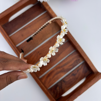 Pearl Blossom Floral Hairband