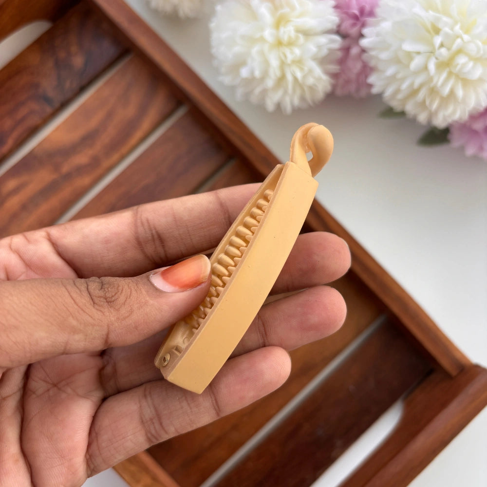 Matte Finish Classic Banana Hair Clip - Medium