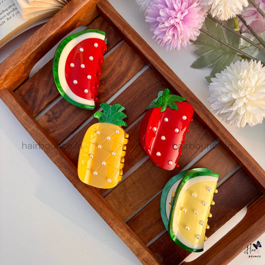 Pearl Fruity Charm Hair Claw - Large