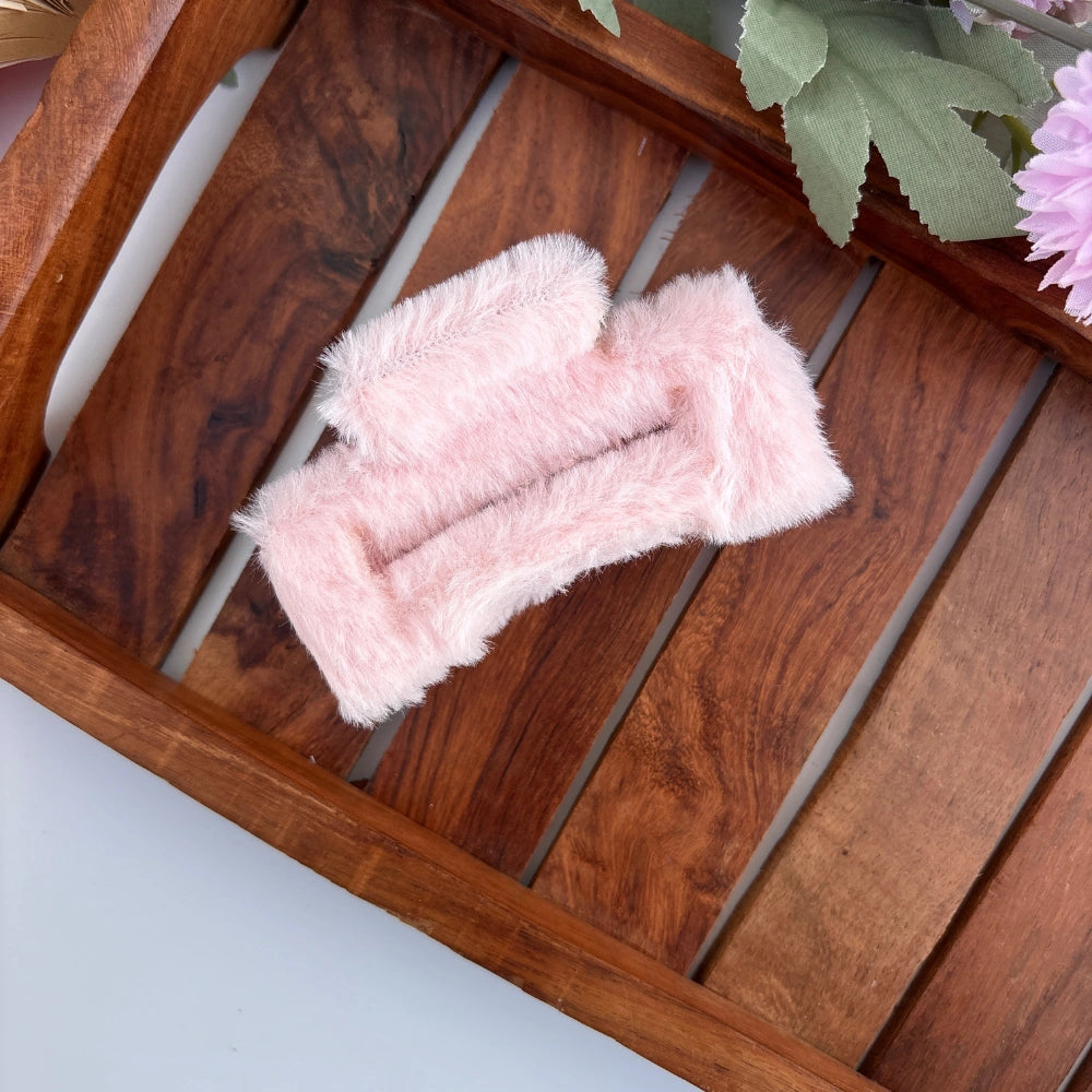 Rectangle Fur Hair Claw - Large