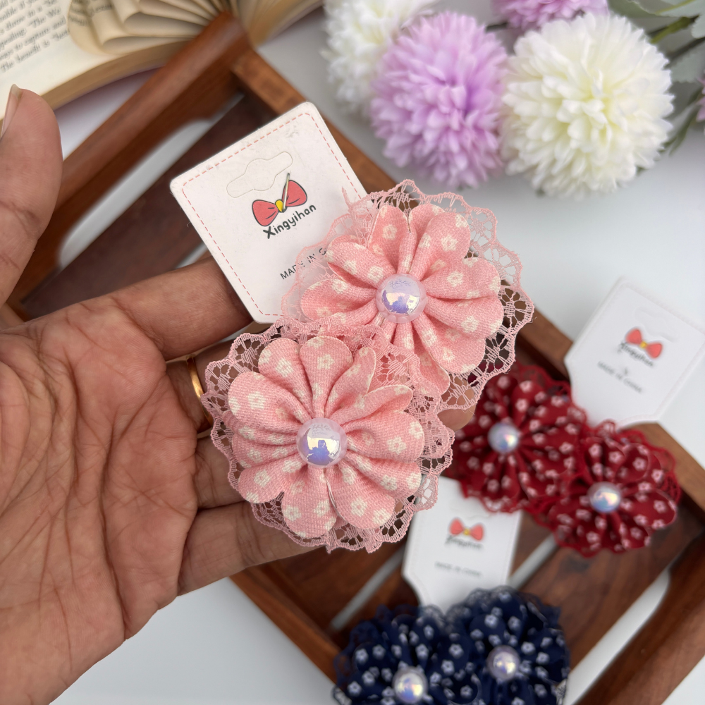 Vintage Lace Flower Rubber Bands