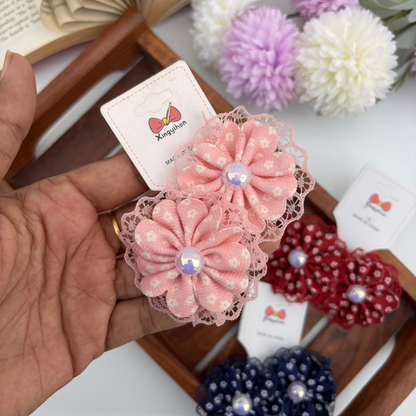 Vintage Lace Flower Rubber Bands