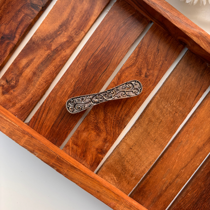 Antique Floral Curve Hair Clip