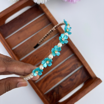 Pearl Blossom Floral Hairband