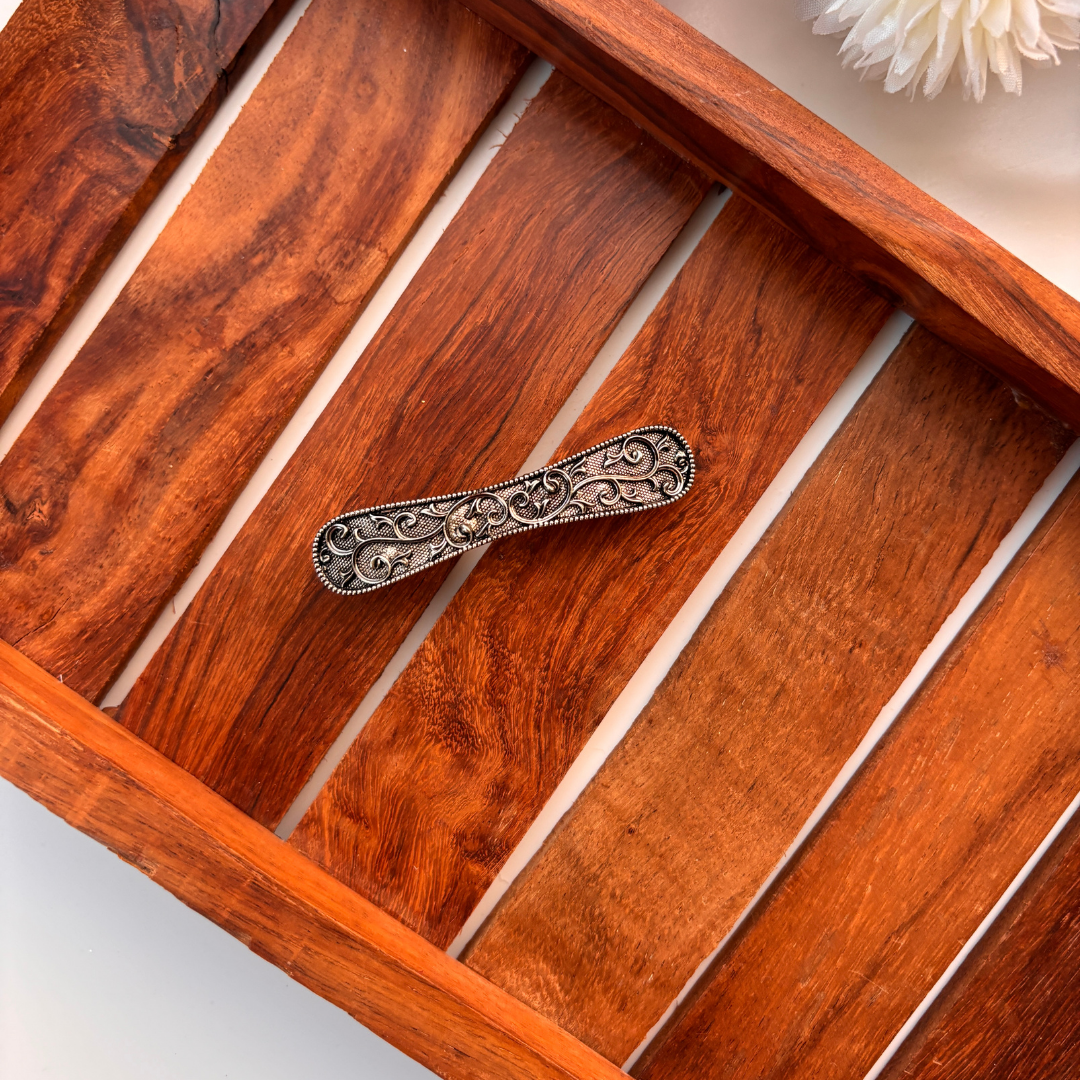 Antique Floral Curve Hair Clip