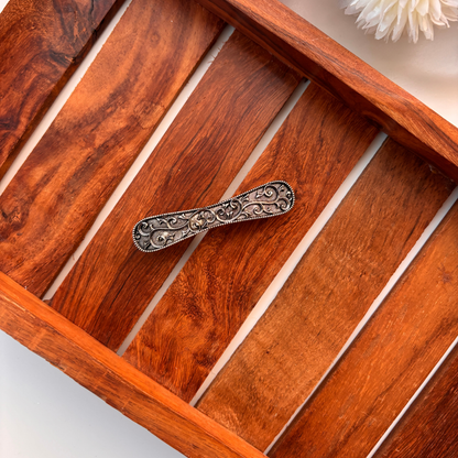 Antique Floral Curve Hair Clip