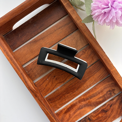 Dual Colour Smooth Rectangle Hair Claw - Large