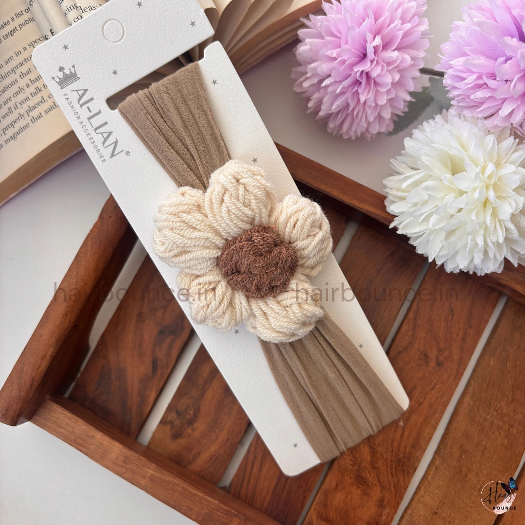 Soft Knit Daisy Baby Headband