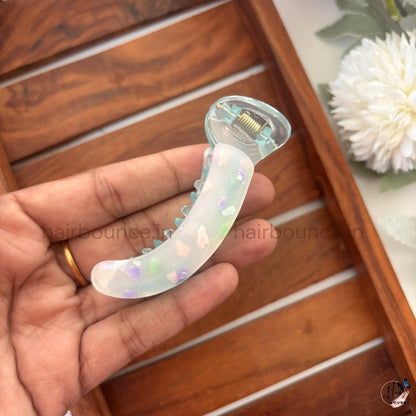 Confetti Jelly Banana Hair Claw – Medium