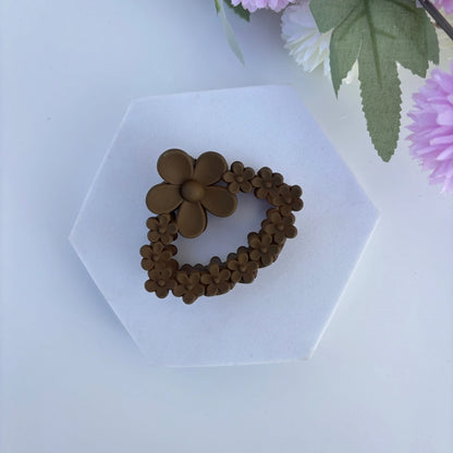Oval Flower Hair Claw - Medium