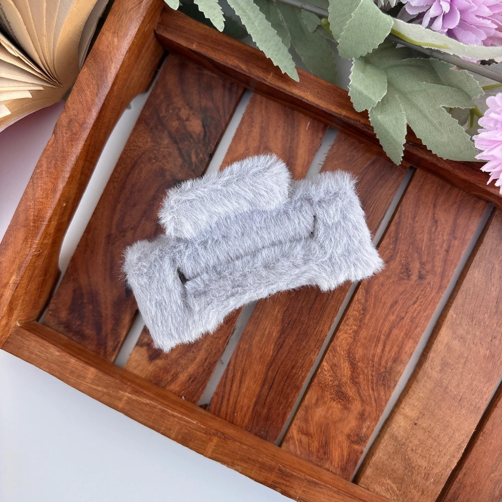Rectangle Fur Hair Claw - Large