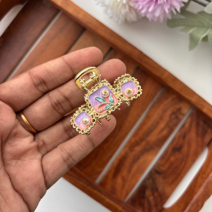 Royal Pastel Pearl Hair Claw – Medium