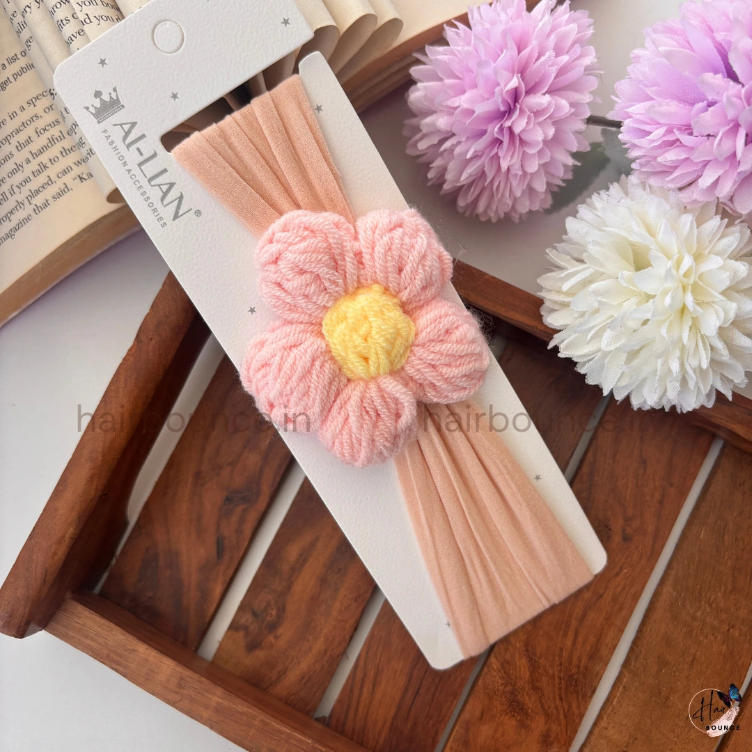 Soft Knit Daisy Baby Headband