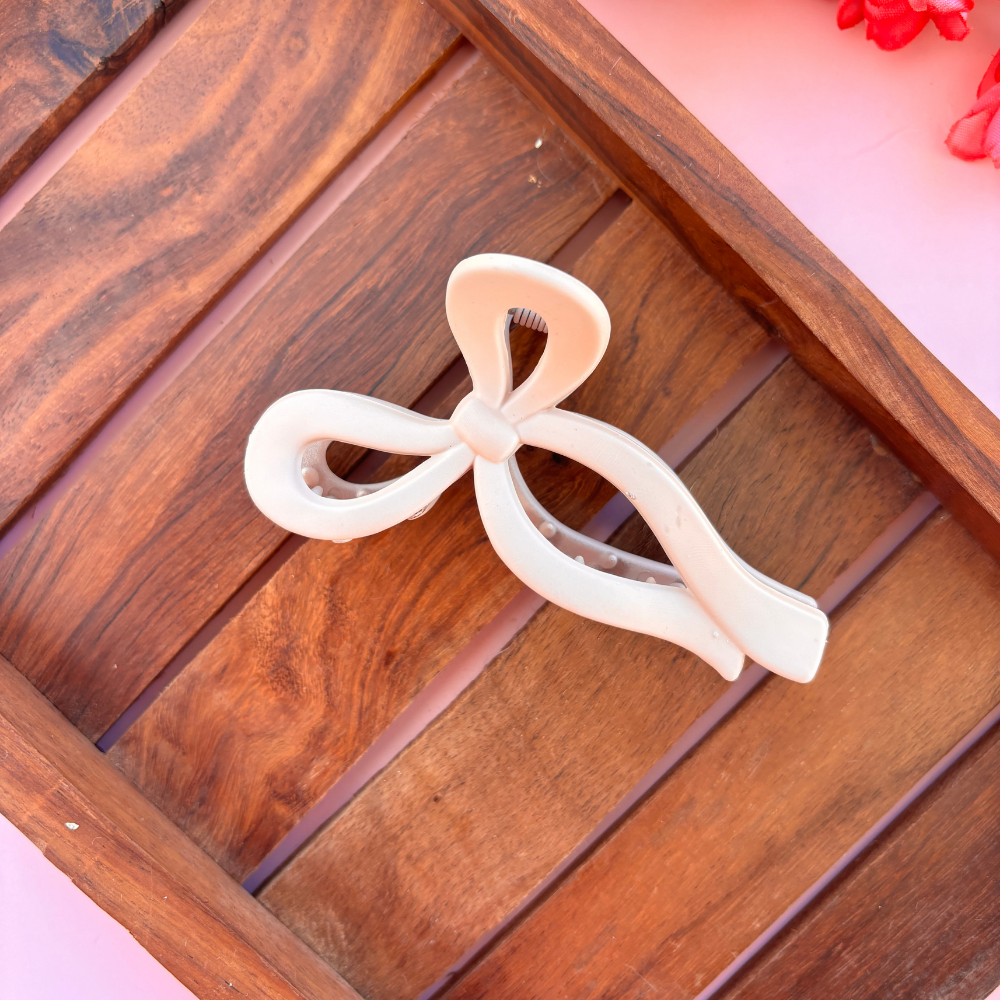 Bow Matte Finish Hair Claw - Medium