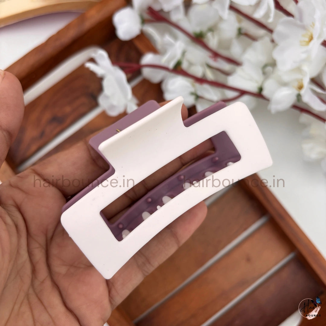 Dual Colour Rectangle Hair Claw - Large