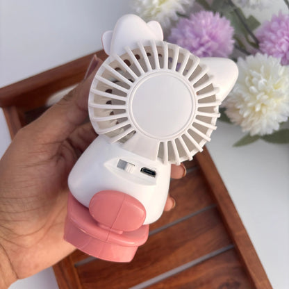 🐾 Kitty Bow Mini Fan