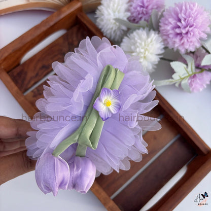 Bloom Tulip Mesh Floral Headband for Girls – Premium Kids Hair Band