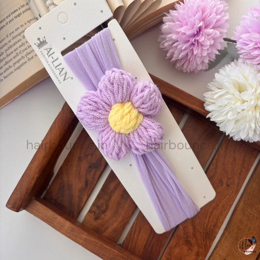 Soft Knit Daisy Baby Headband