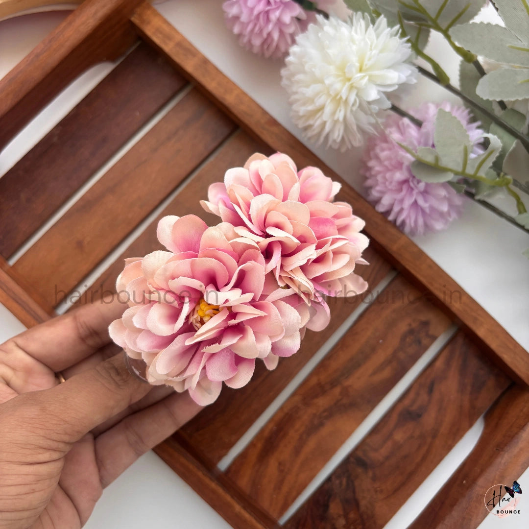 Soft Bloom Twin Peony Clip - Large