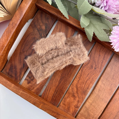 Rectangle Fur Hair Claw - Large