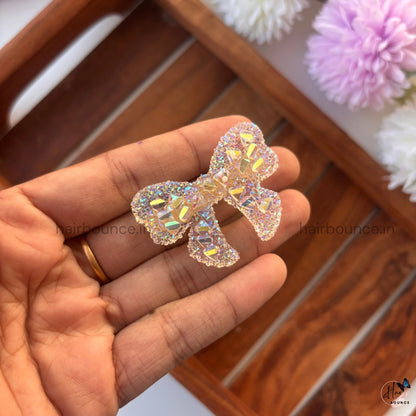 Holographic Sparkle Ribbon Hair Clip