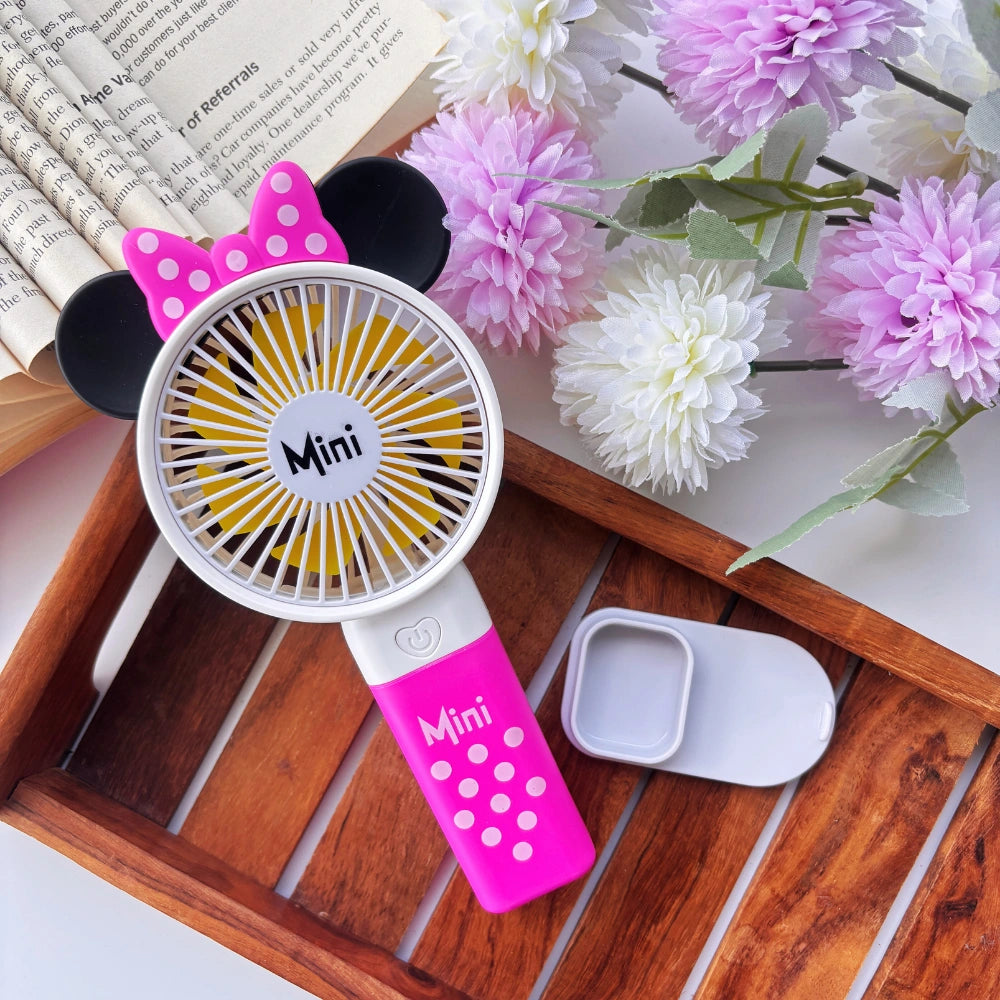 🎀 Minnie Bow Handheld Fan