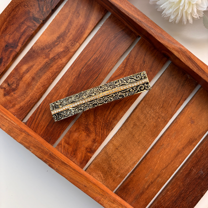 Antique Dual Line Rectangle Hair Clip