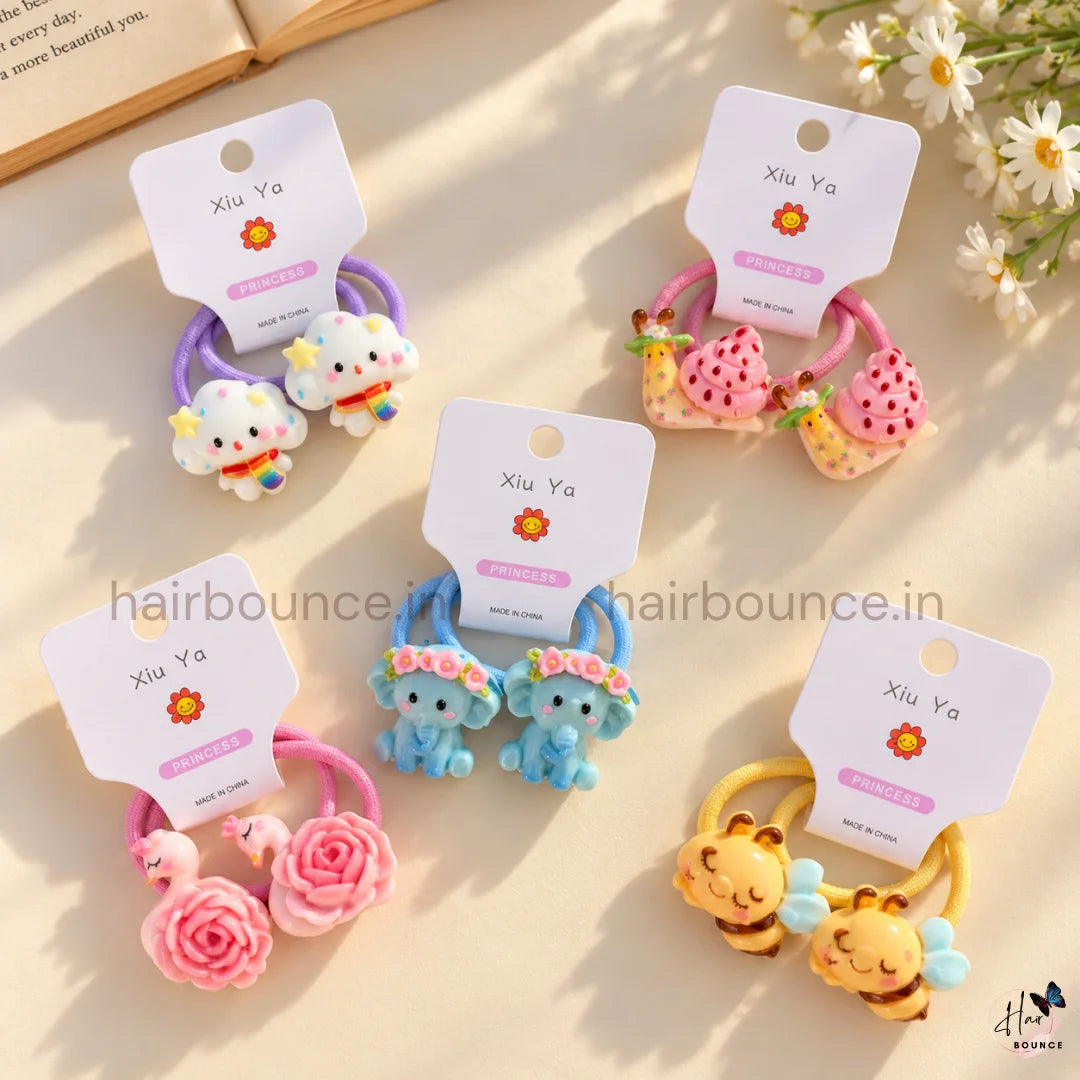 Little Cuties Kids Hair Rubber Bands – Pack of 5