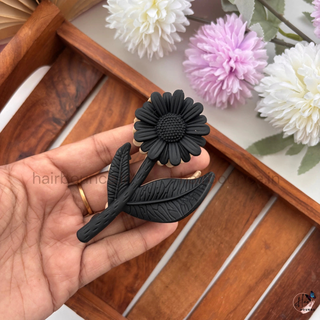 Dual-Colour Sunflower Stem Hair Claw – Large