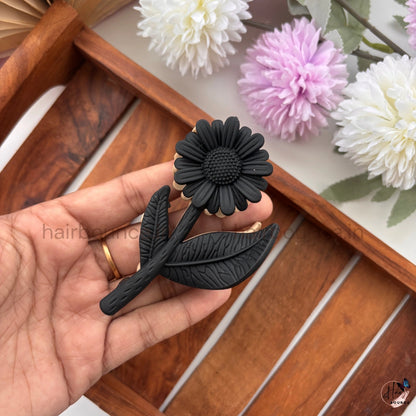 Dual-Colour Sunflower Stem Hair Claw – Large