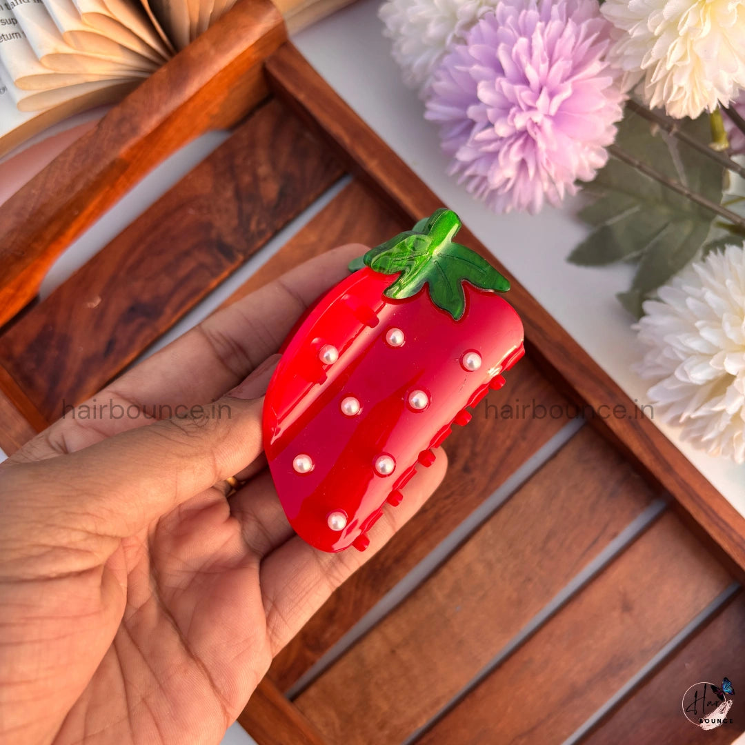 Pearl Fruity Charm Hair Claw - Large