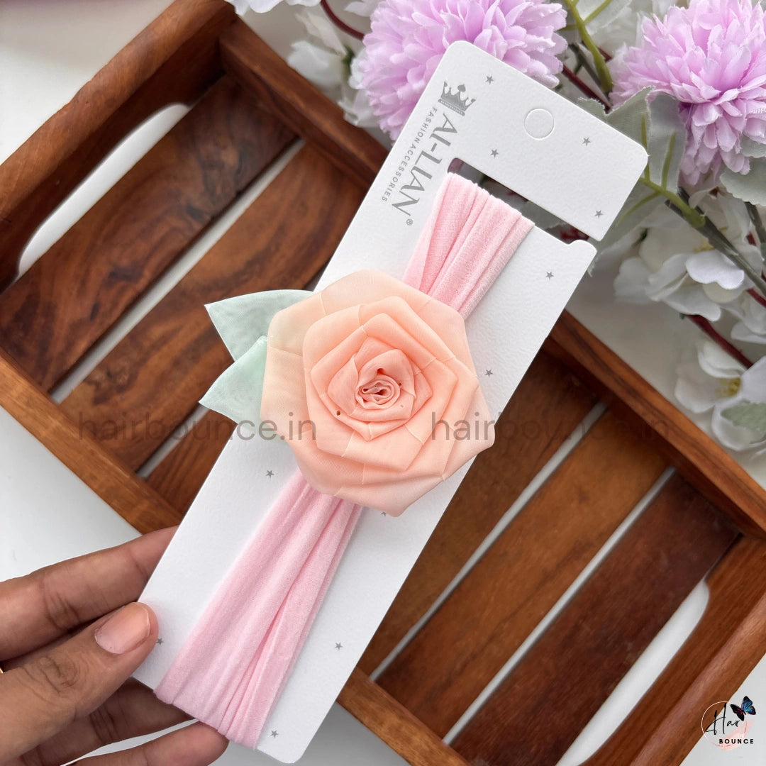 Bloom Rose Newborn Baby Nylon Headband