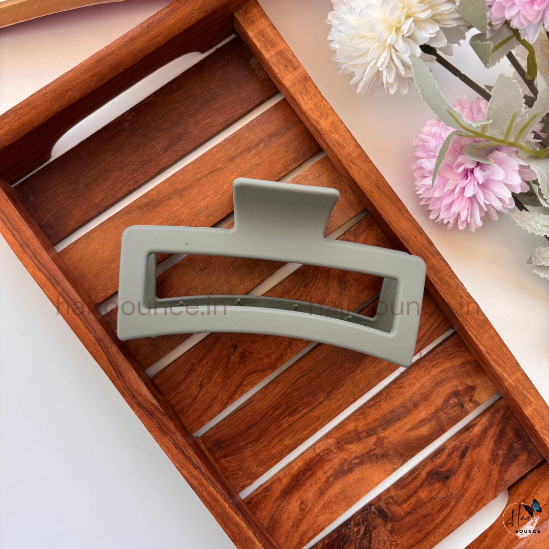Matte Rectangle Hair Claw – Jumbo | Strong Hold Hair Clip for Thick & Long Hair