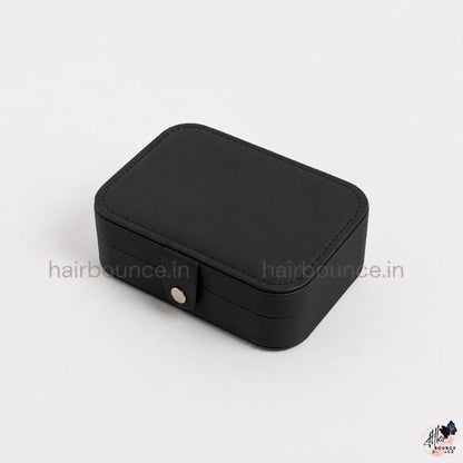 Leather Zipper Portable Storage Case with Dividers Container for Rings, Earrings, Necklace Home Organizer