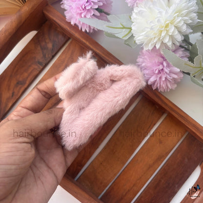 Cloud Puff Fur Hair Claw – Large
