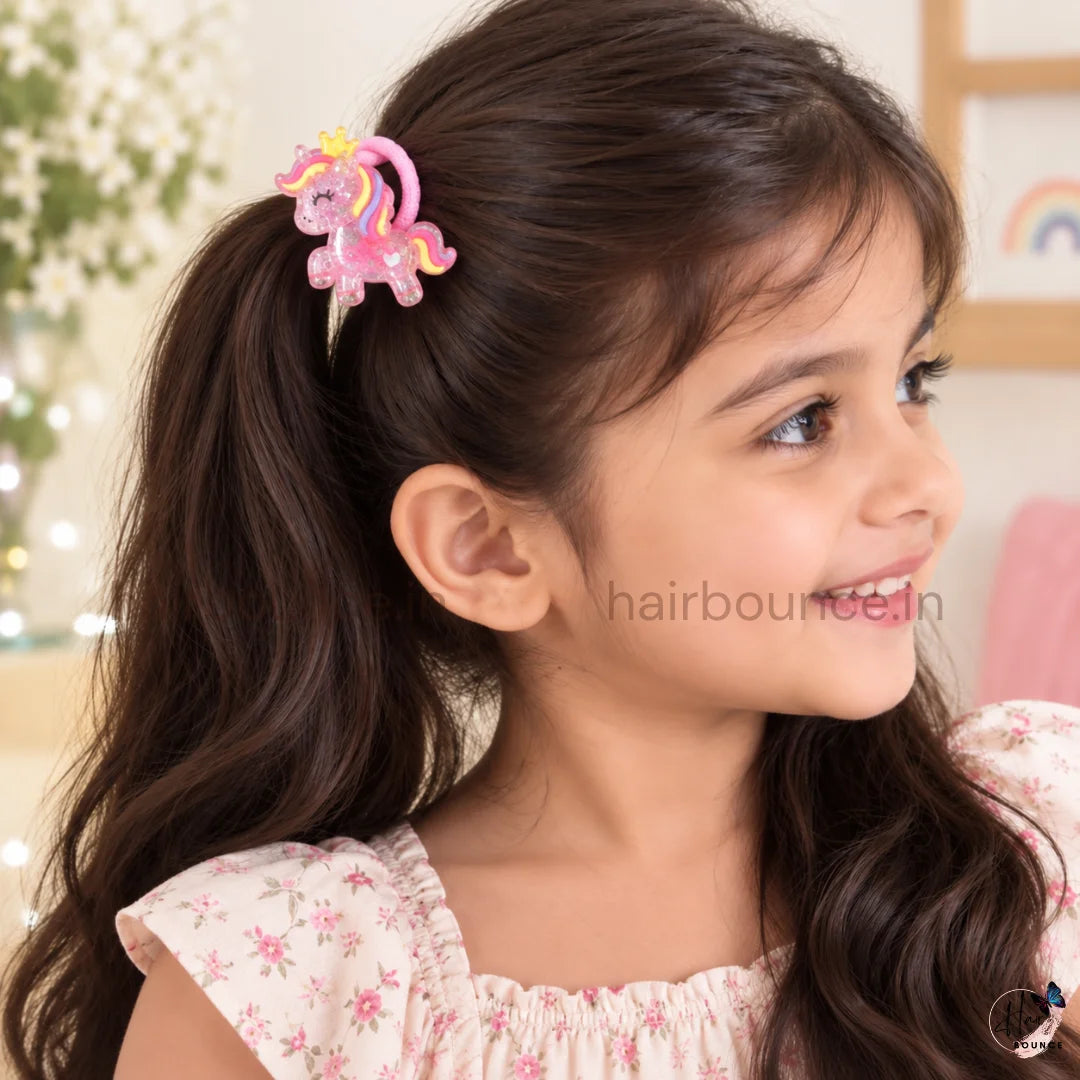 Sparkly Unicorn Kids Hair Ties – Pack of 5