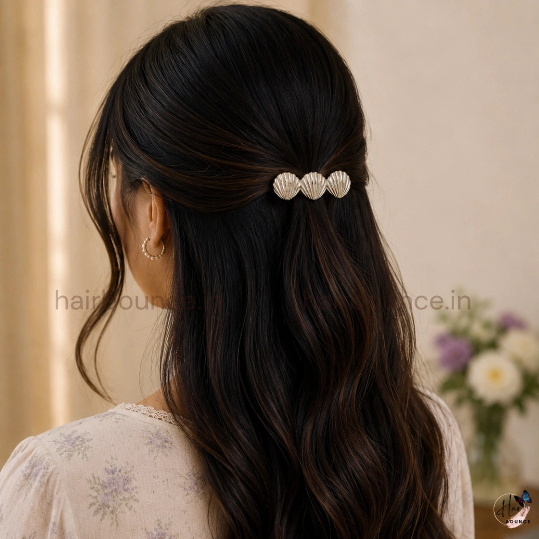 Shell Shine Metallic Center Hair Clip