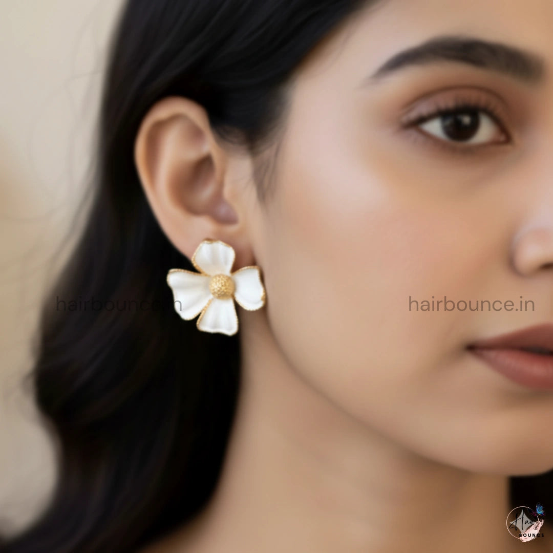 Four Petal Flower Earrings