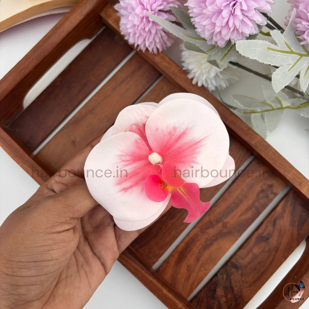 Orchid Blossom Hair Claw – Large Floral Hair Clip for Women