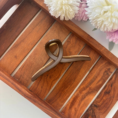 Smooth Finish Dual Colour Loop Hair Claw - Large